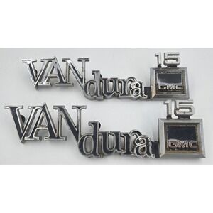 1973-1979 GMC Vandura 2500 Fender Emblems Pair "Vandura 15" OEM 363558